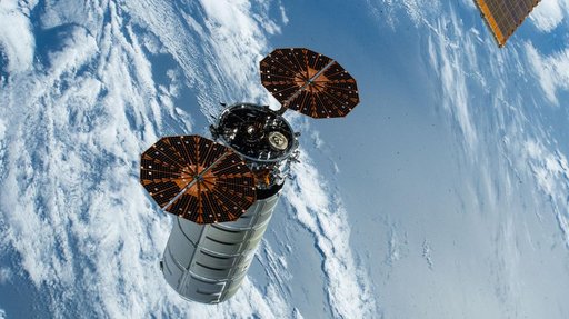 The Cygnus XL cargo spacecraft departs the International Space Station