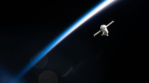 The Progress 92 cargo spacecraft departs the International Space Station