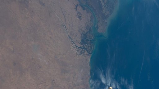 The West African coast, highlighting the nations of Senegal, The Gambia, and Guinea‑Bissau