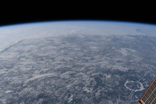 Manicouagan Crater in Quebec stands out in Canada’s icy landscape