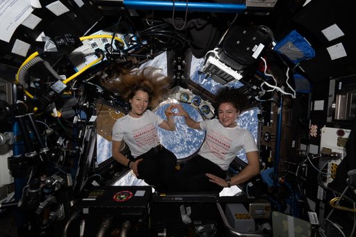 Astronauts Sophie Adenot and Jessica Meir celebrate Mother's Day aboard the International Space Station