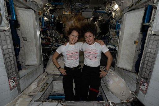 Astronauts Sophie Adenot and Jessica Meir celebrate Mother's Day aboard the International Space Station
