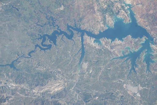 The Atatürk Dam built on the Euphrates River in Turkey