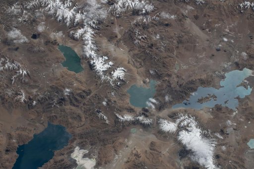 Lakes on China’s rugged western Tibetan Plateau