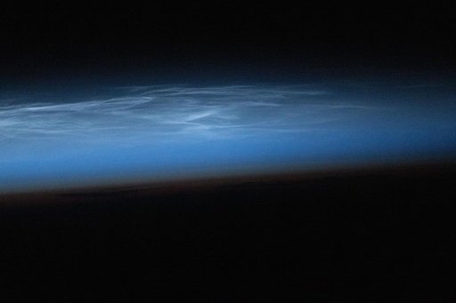 Noctilucent clouds are illuminated by sunlight just after the Sun has set below the horizon