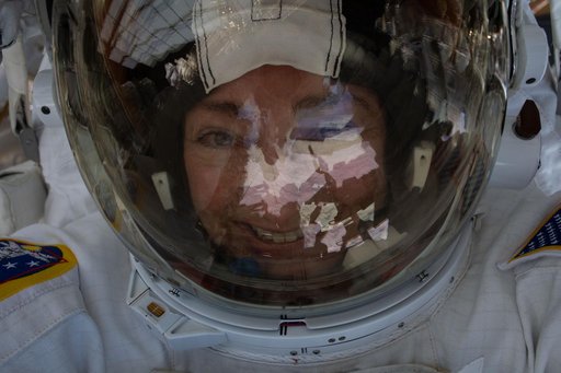 NASA astronaut Jessica Meir smiles for an out-of-this-world "space-selfie"