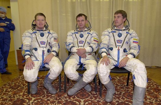 Various views of Expedition One crewmembers in Russia