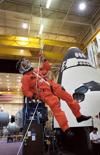 Preflight Coverage of the STS-112 and  Expedition 8 Crew during Egress Training
