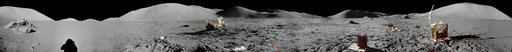 Panorama view of Apollo 17 Lunar surface photos