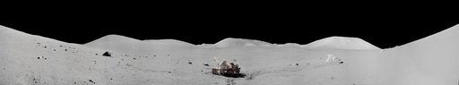 Panorama view of Apollo 17 Lunar surface photos