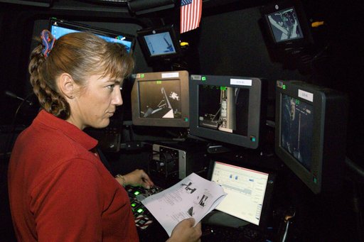 STS-115 Preflight Training - Robotic Arm Class in SES Dome