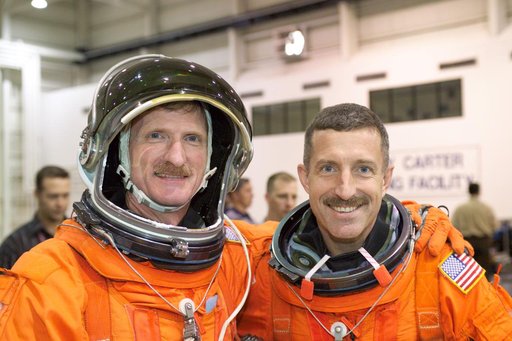 STS-115 Preflight Training, water survival training at the NBL.