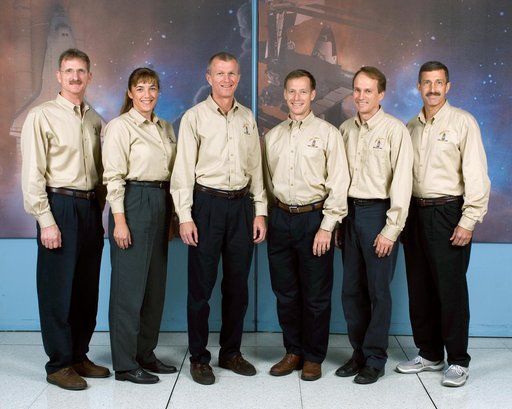 STS-115 Post Media Briefing Crew Photos