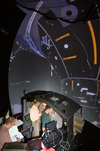 STS-117 Preflight Training - S3/S4 Handoff Training in the SES Dome