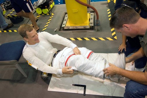 STS-120 crew during NBL training with Dan Tani