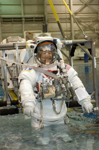 STS-120 crew during NBL training with Dan Tani