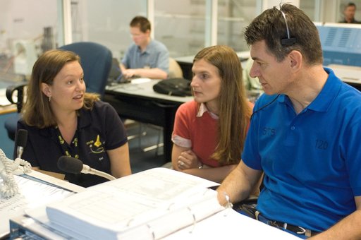 STS-120 crew during NBL training with Dan Tani