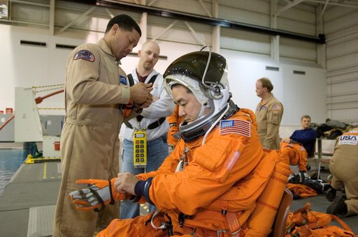 STS-120 water survival training at the NBL