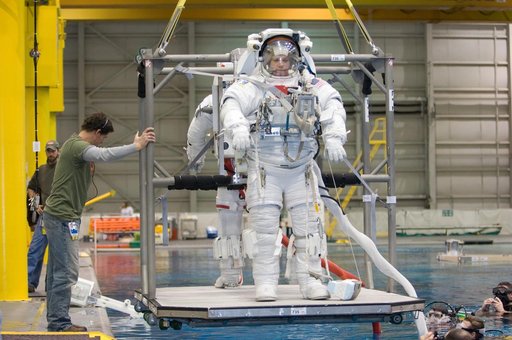 STS-120 Astronauts Scott Parazynski and Doug Wheelock at NBL