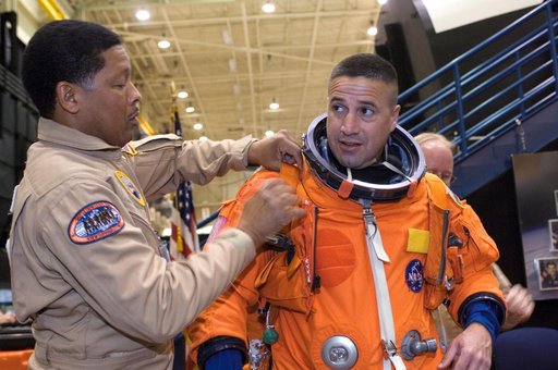 STS-120 Crewmembers during payload egress training