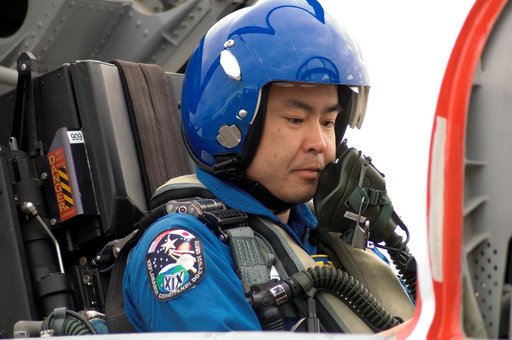 STS-124 JAXA crewmember, Aki Hoshide preparing for a T-38 flight