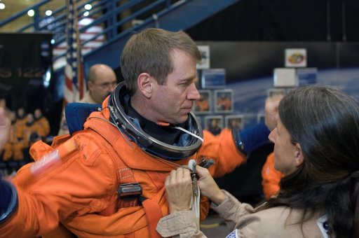 STS-125 Crew during Post Insertion/Deorbit Prep training in CCT II mockup.