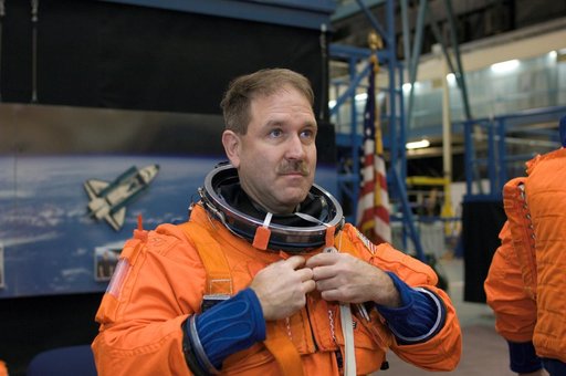 STS-125 Crew during Post Insertion/Deorbit Prep training in CCT II mockup.
