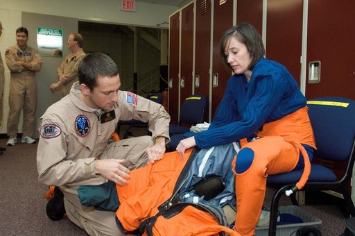 STS-125 Crew during Bailout Training in CCT II