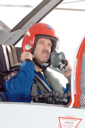 STS-125 Crew prepping for T-38 flights