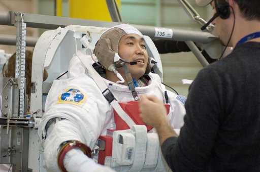 Expedition 18 crew member Koichi Wakata & Mike Fincke