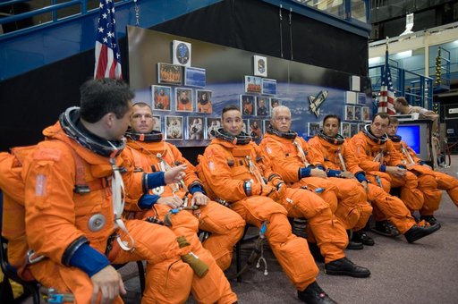 STS-119 Egress Training with Expedition 18 Crew Member Koichi Wakata