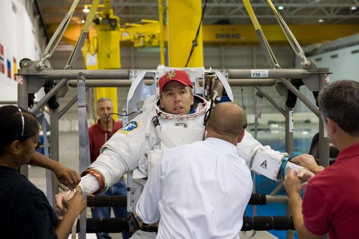 STS-125 crew training. Astronauts Grunsfeld and Feustel