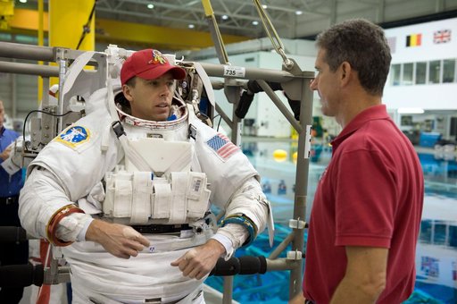 STS-125 crew training. Astronauts Grunsfeld and Feustel