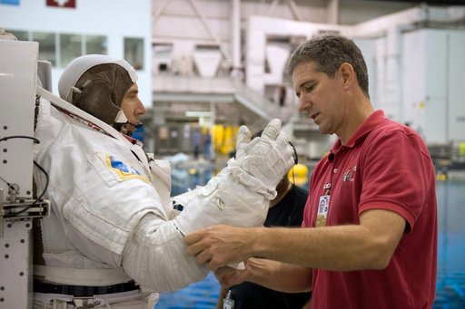 STS-125 crew training. Astronauts Grunsfeld and Feustel