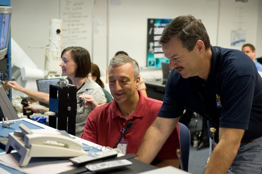 STS-125 crew training. Astronauts Grunsfeld and Feustel