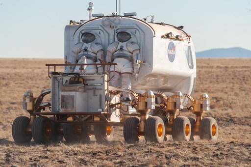 A back view of the Lunar Electric Rover