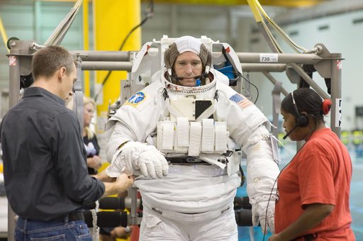 HUBBLE crew members Michael J. Massimino and Michael T. Good