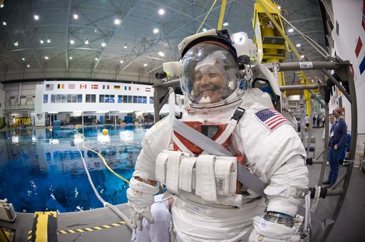 Koichi Wakata during EVA Review at the NBL