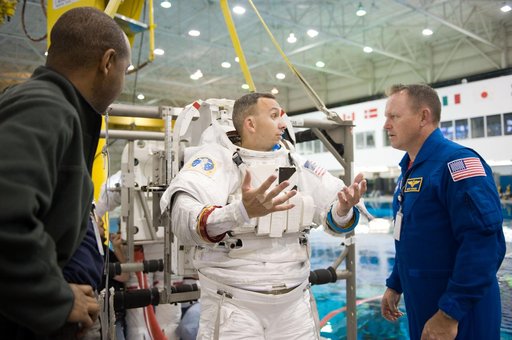 STS-129 crew members Mike Foreman, Randy Bresnik, Barry 'Butch' Wilmore and Robert Satcher