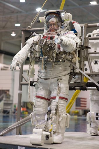 STS-129 crew members Michael Foreman and Robert Satcher