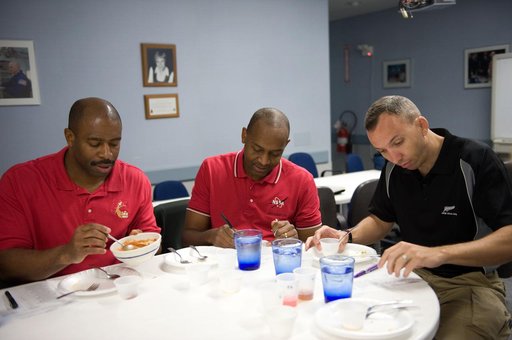 STS-129 food tasting  session.