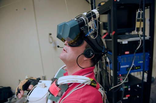STS-129 crew training in the JSC VR lab during SSRMS refresher training.