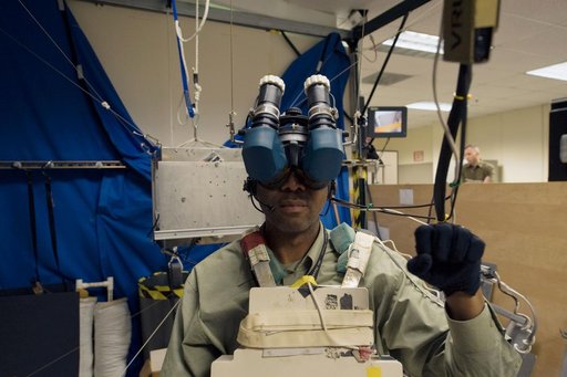 STS-129 crew training in the JSC VR lab during SSRMS refresher training.