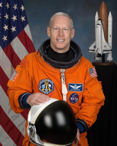 Official Individual Astronaut Portrait of Patrick Forrester in ACES suit.