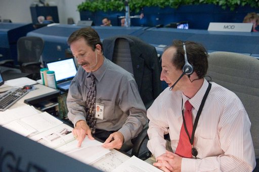 STS-125 Flight Controllers on Console - (Orbit Shift 2). Flight Director: Richard LaBrode
