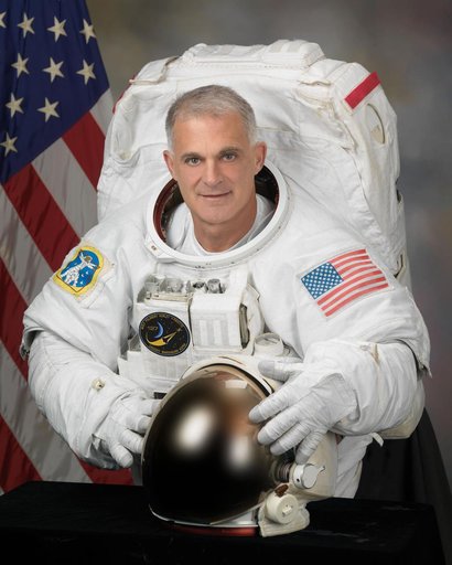 Official Individual EMU photo of Astronaut Dave Wolf for 127 crew