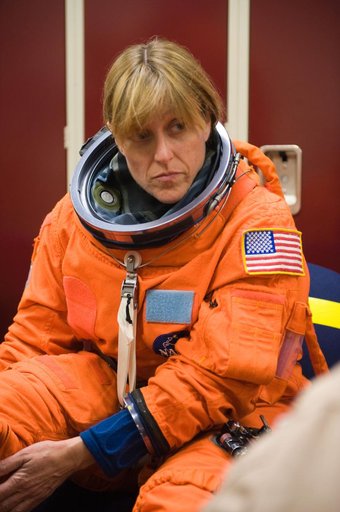 STS-130 crew during payload egress training at Full Fuselage Trainer (FFT).