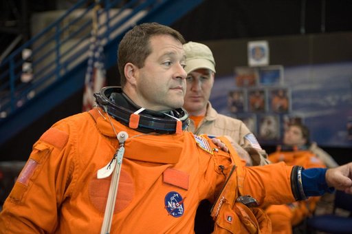 STS-130 crew during payload egress training at Full Fuselage Trainer (FFT).