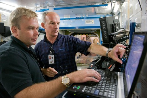Expedition 21 crew members Jeff Williams and Max Suraev