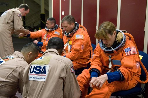 STS-130 crew bailout training